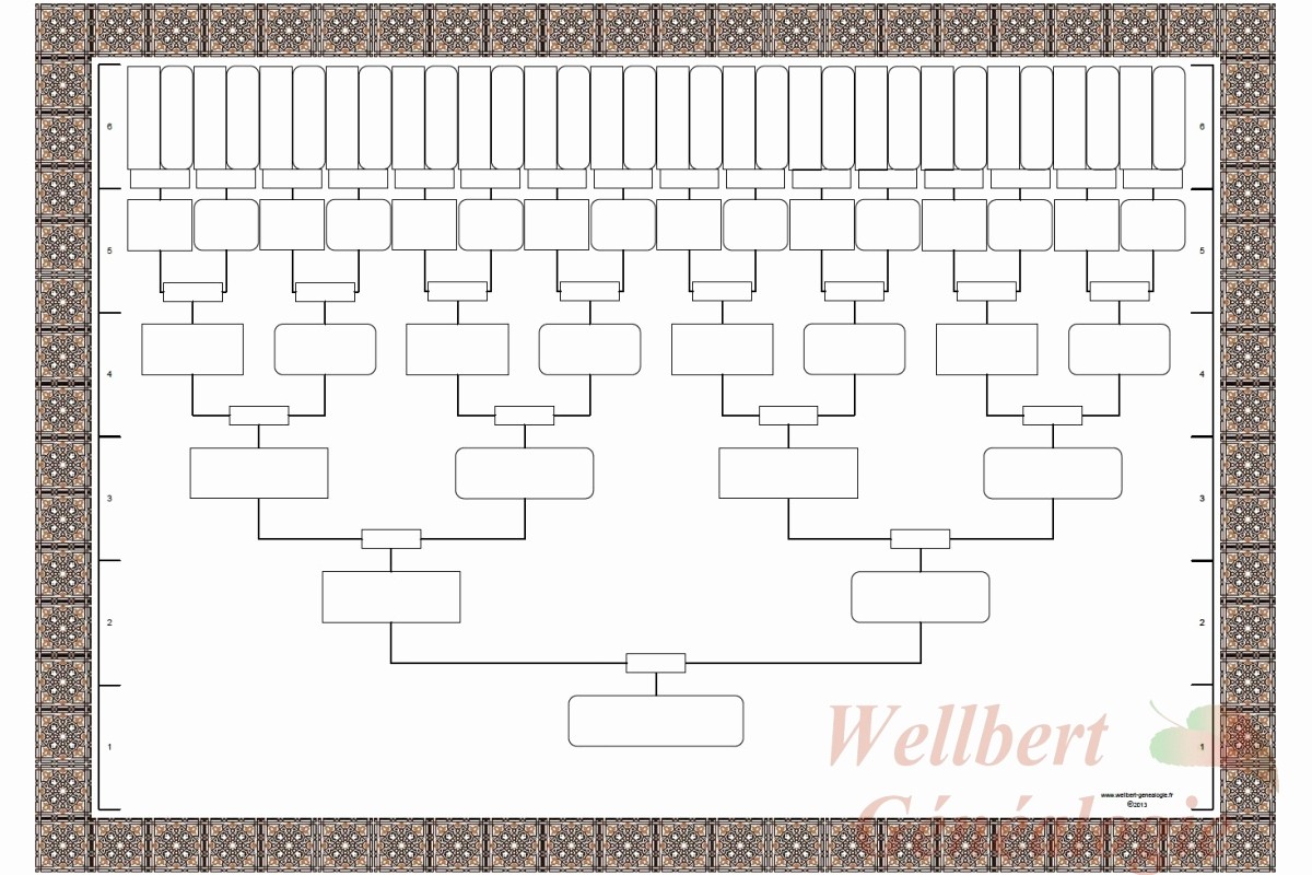 6 Generation Family Tree Chart Template