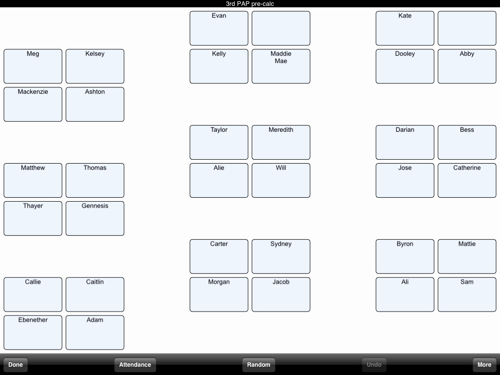 Classroom Seating Chart Template Free Download