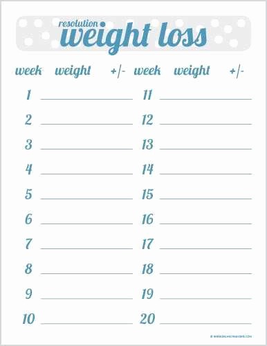 Weight Loss Contest Chart