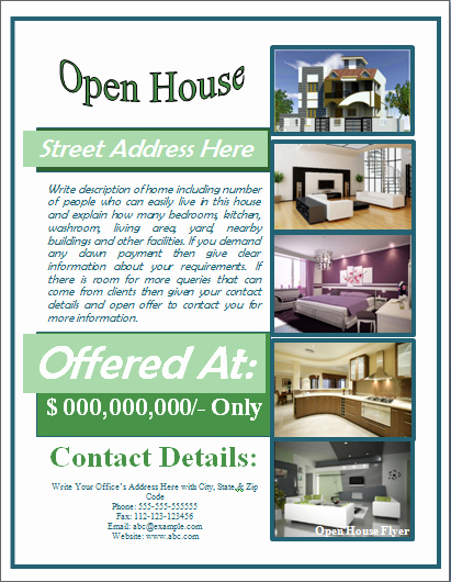 Open House Flyer Templates Free Beautiful Sample Open House Flyer Template