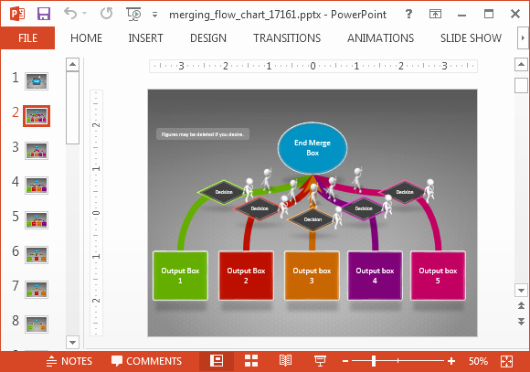Process Flow Diagram Powerpoint Template Fresh Merging Arrows Animated Flowchart Powerpoint Template