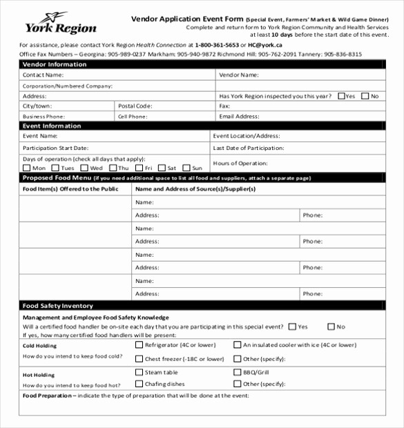 Vendor Information form Template Excel Awesome 10 Vendor Application Templates – Free Sample Example