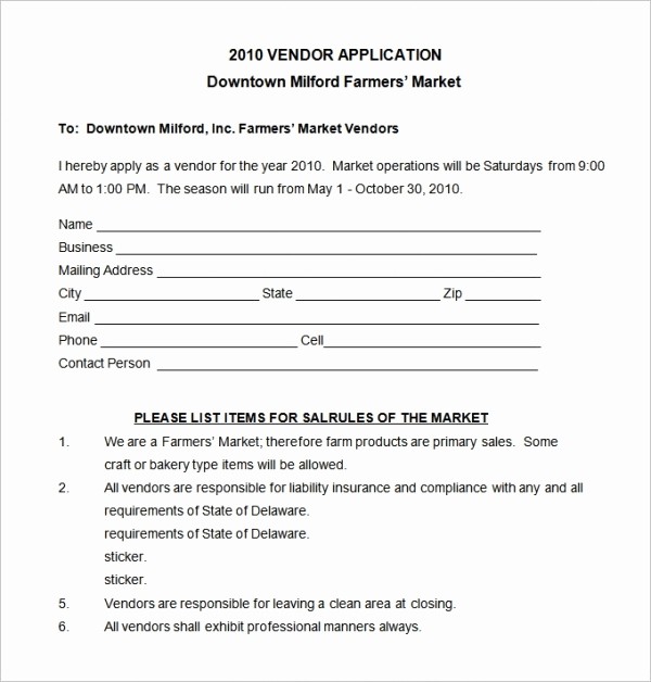 Vendor Information form Template Excel New 15 Application Templates Free Sample Example format