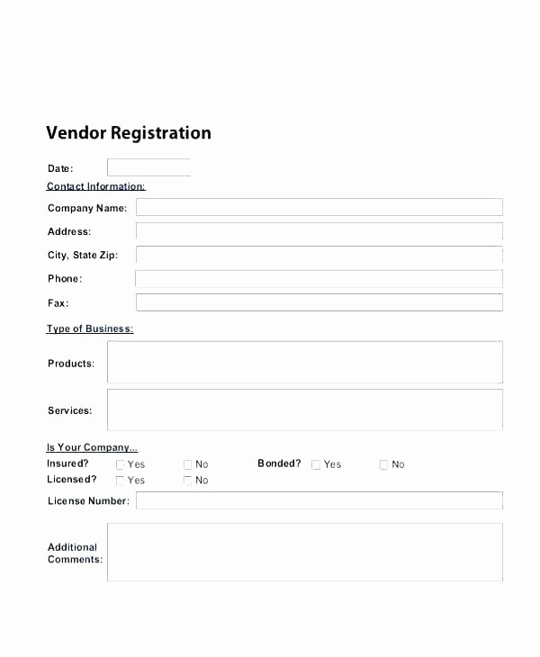 Vendor Information form Template Excel New Vendor Setup form Template Free New Vendor Setup form