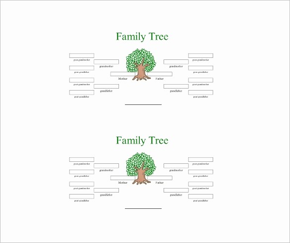 10 Generation Family Tree Excel Elegant 4 Generation Family Tree Template Word Invitation Template