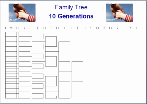 10 Generation Family Tree Excel Luxury Family Tree Charts 10 Generations Emailed Parish Chest