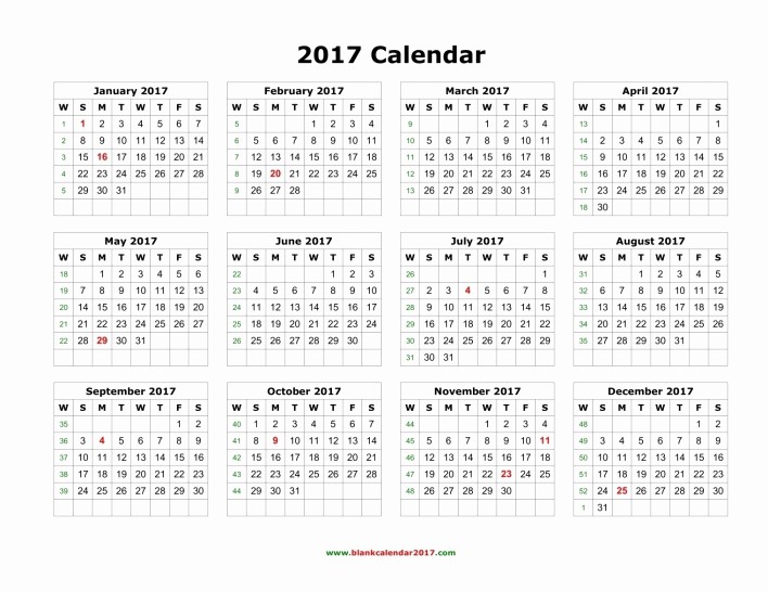 12 Month 2017 Calendar Printable Lovely 12 Month Calendar 2017 Printable