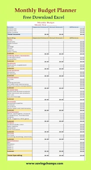 12 Month Budget Plan Template Awesome Make A Smart Bud Aiming to Save More Money