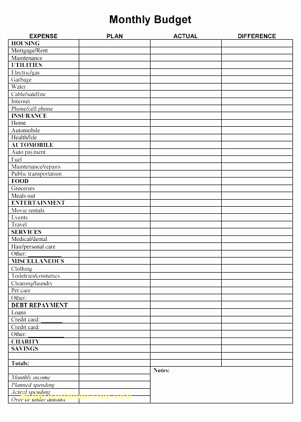 12 Month Budget Plan Template Unique Monthly Spending Template Monthly Bud Planner Monthly