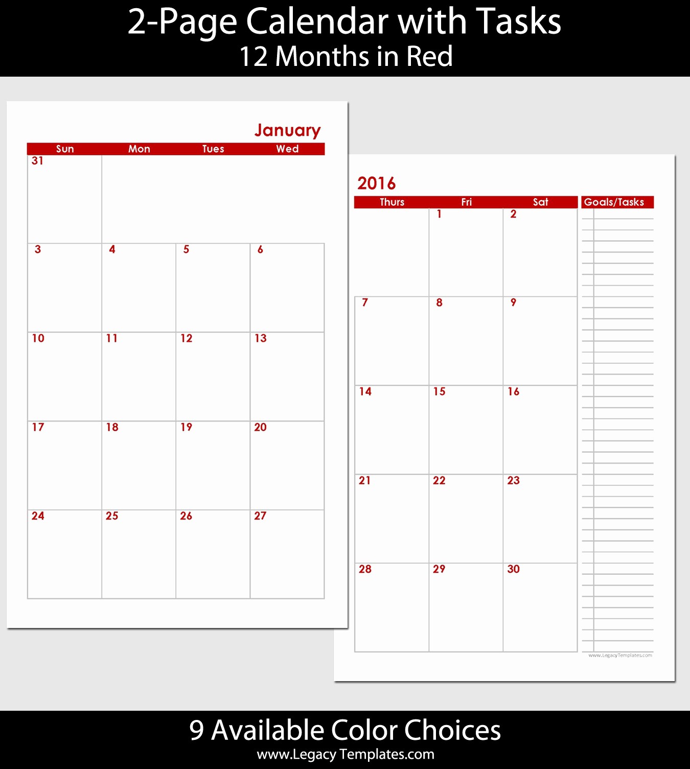 12 Month Calendar for 2016 Fresh 2015 12 Month 2 Page Calendar Half Size