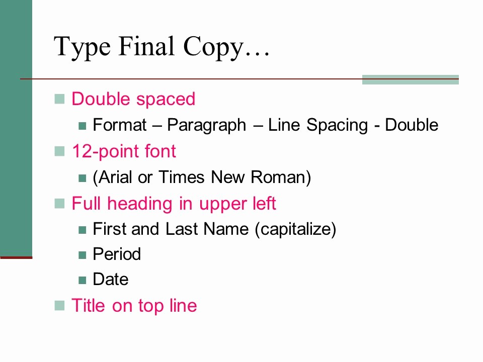 12 Point Font Double Spaced Luxury Parison Contrast Essay Ppt Video Online