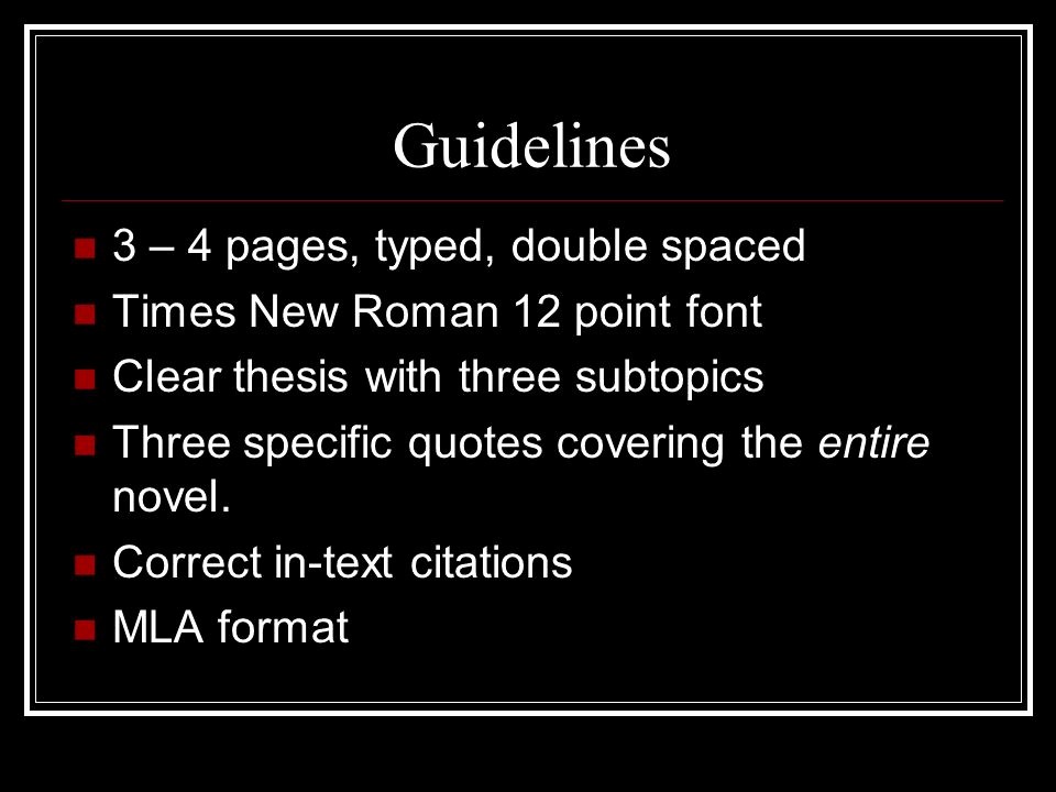 12 Point Font Double Spaced New the Scarlet Letter Literary Essay Ppt Video Online