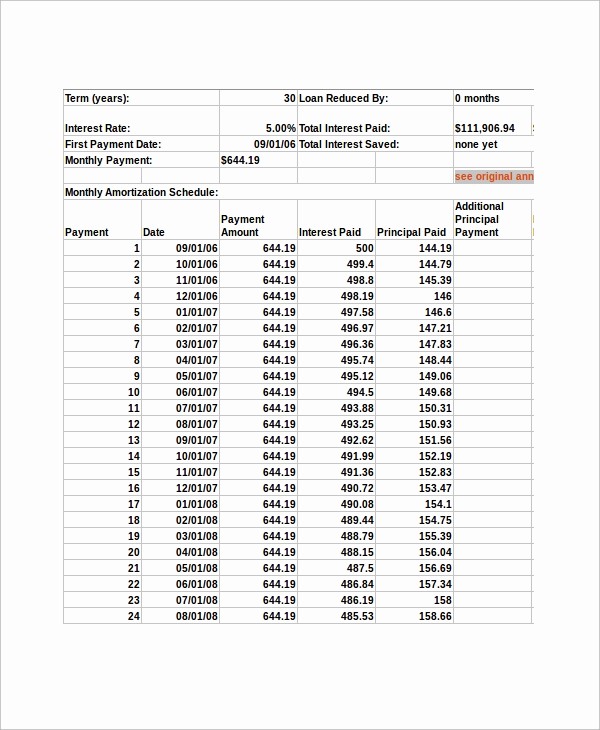 15 Year Amortization Schedule Excel Beautiful 8 Excel Amortization Schedule Samples