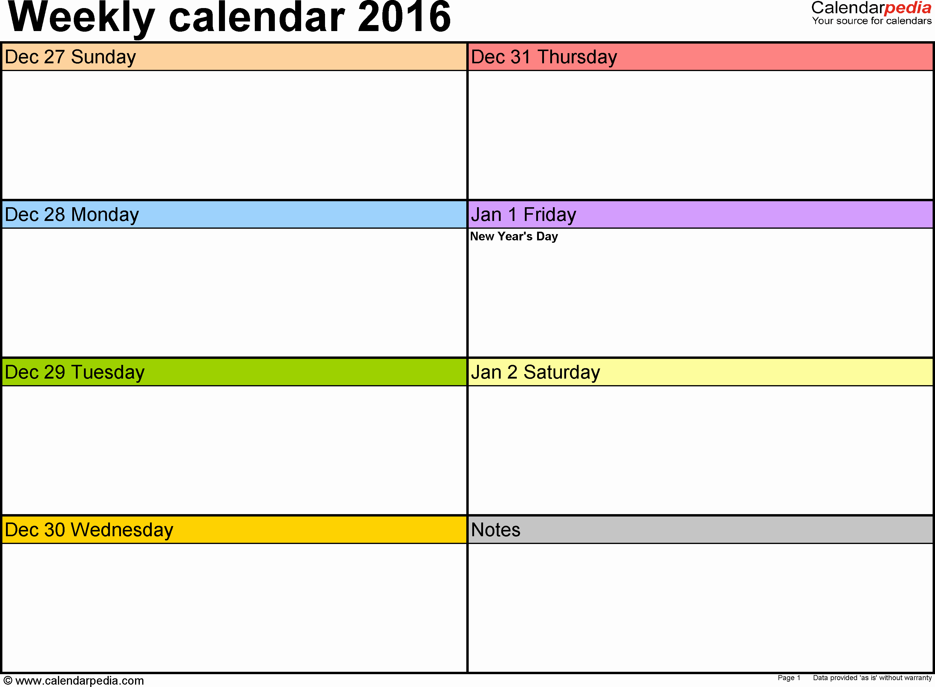 2 Week Calendar Template Word Elegant Weekly Calendar 2016 for Word 12 Free Printable Templates