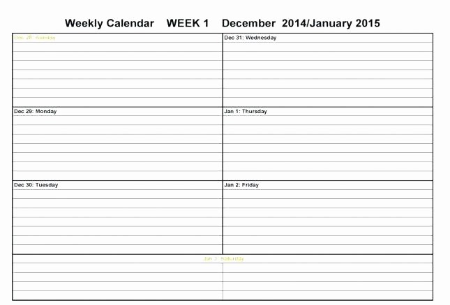 2 Week Calendar Template Word Lovely Cute Printable Weekly Calendar Sheets Two Week Perfect