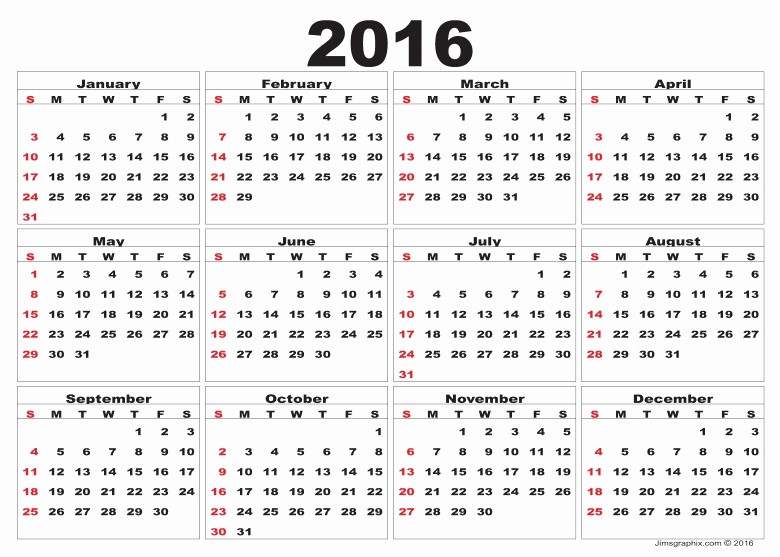 2016 12 Month Calendar Printable Best Of 12 Month Blank 2016 Calendar Free Calendar Template