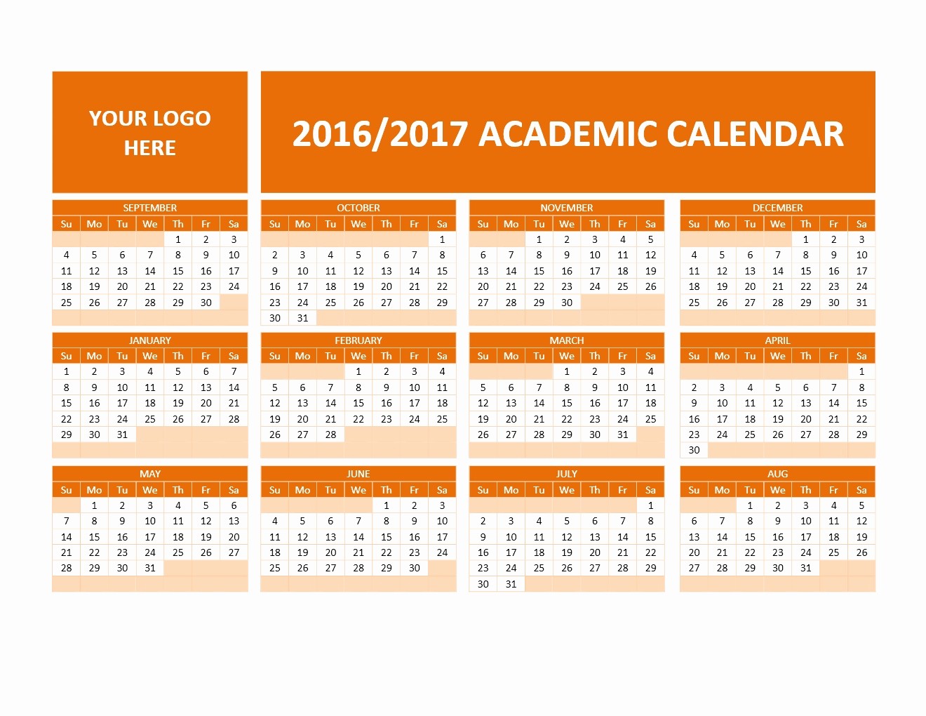 2016 2017 School Calendar Template Fresh 2016 2017 School Calendars