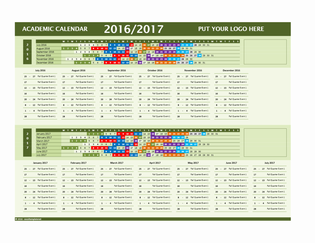 2016 2017 School Calendar Template Lovely 2017 2018 and 2016 2017 School Calendar Templates