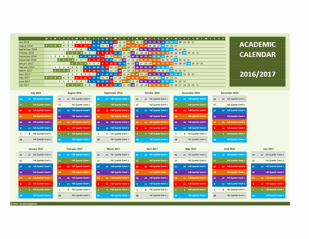 2016 2017 School Calendar Template New 2017 2018 and 2016 2017 School Calendar Templates