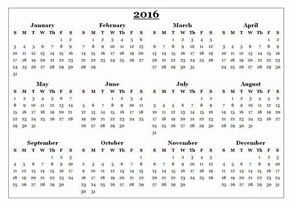 2016 Calendar Excel with Holidays Best Of 2016 Calendar Download