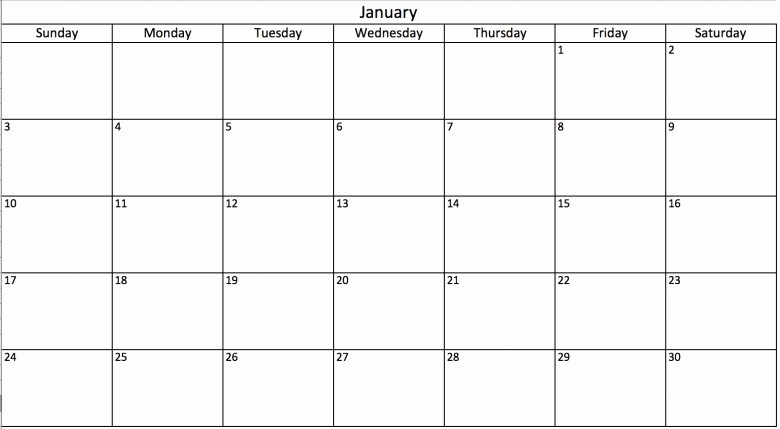 2016 Monthly Calendar Template Excel Beautiful Big Box Printable Calendar Free Free Calendar Template