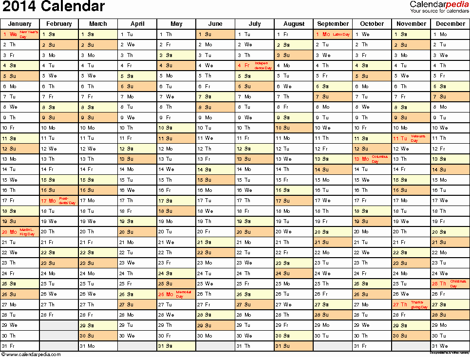 2016 Monthly Calendar Template Excel New Excel Calendar Template 2014