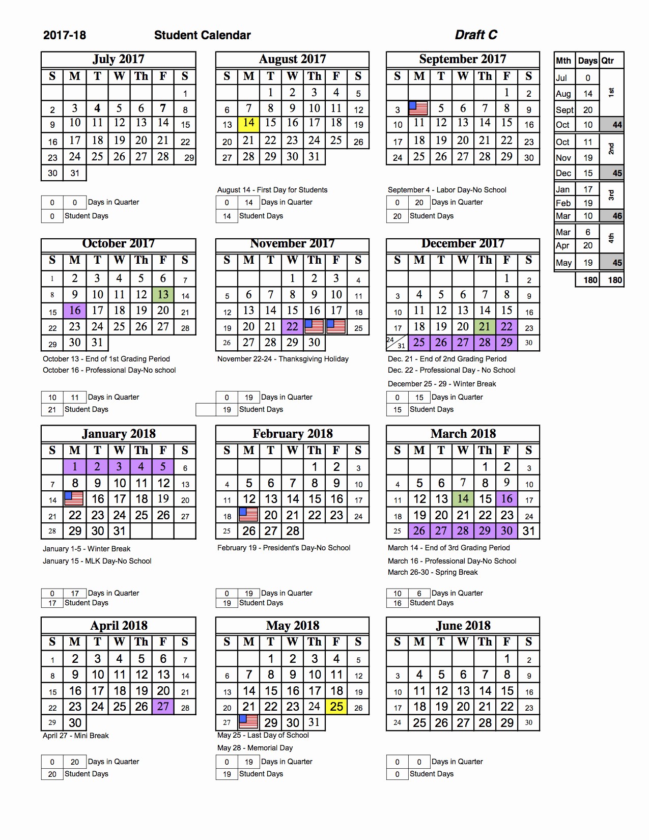 2017-18 Blank Calendar Fresh Sarasota County Students Will Return to Classes Earlier