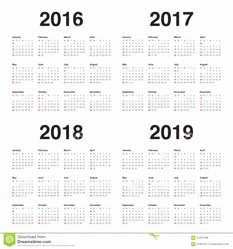 2016 2017 2018 calendars
