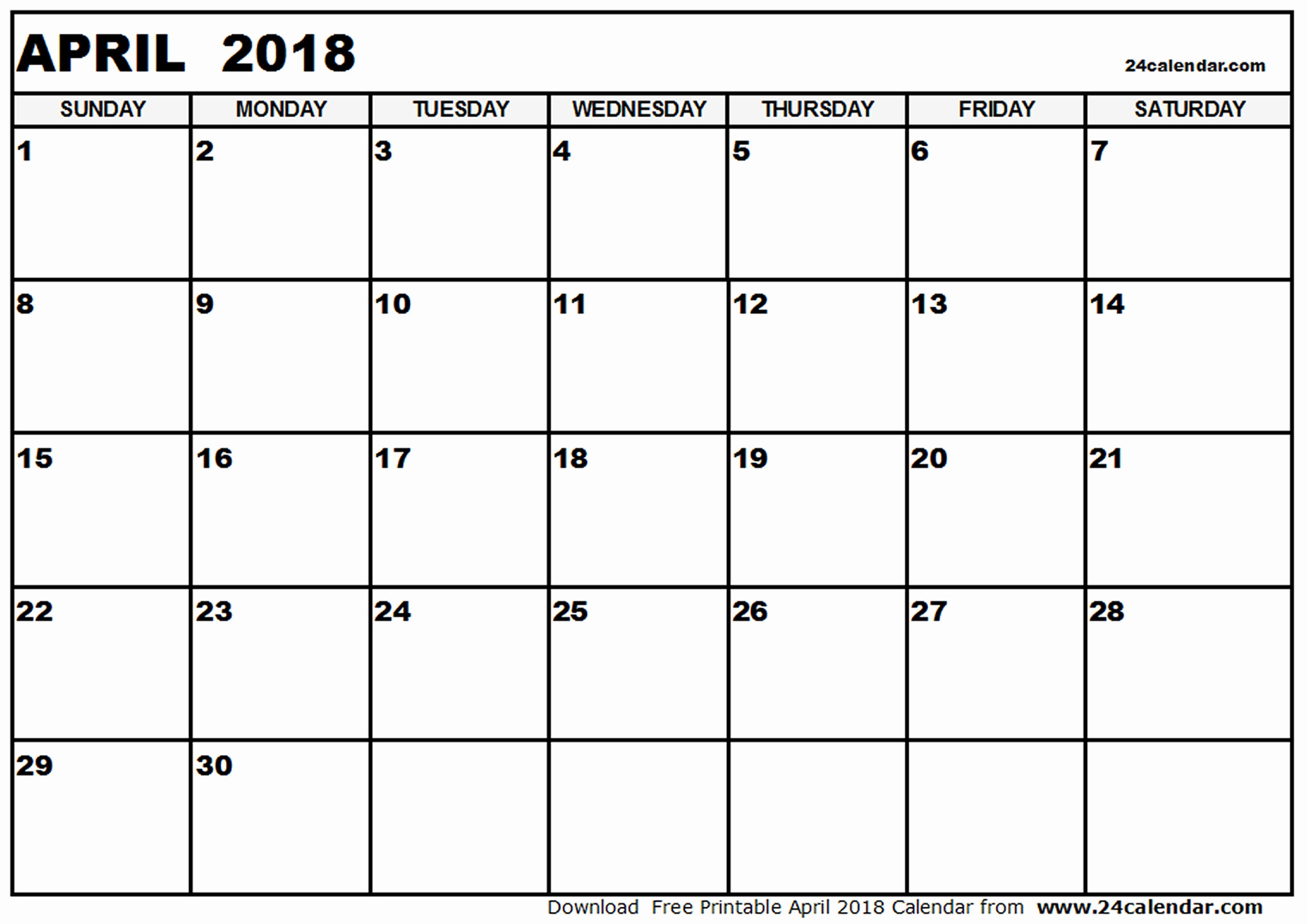 2017-2018 Blank Calendar New Blank 2018 Calendar