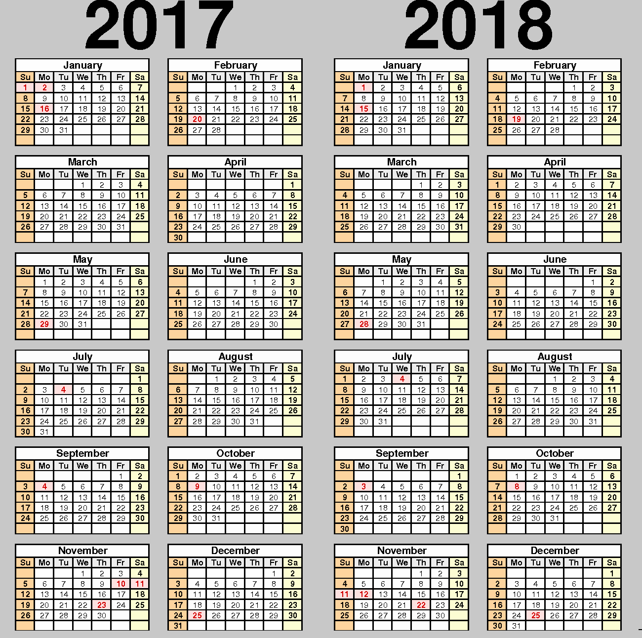 2017-2018 Printable Calendar Inspirational Printable Calendar 2017 2018 School Year