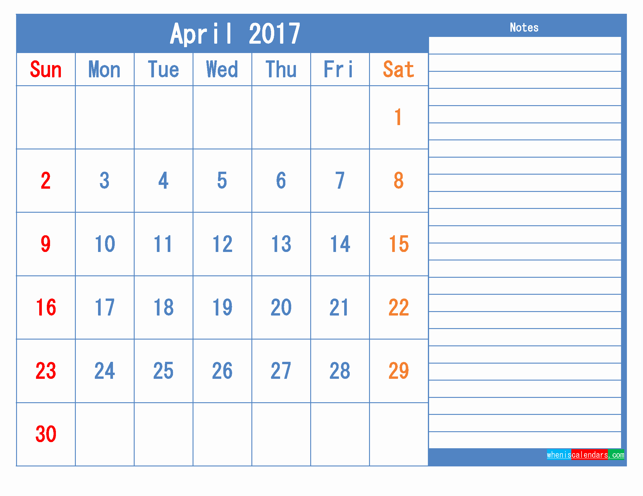 2017 Calendar Template with Notes Best Of Printable Calendar 2017 Monthly Calendar Template