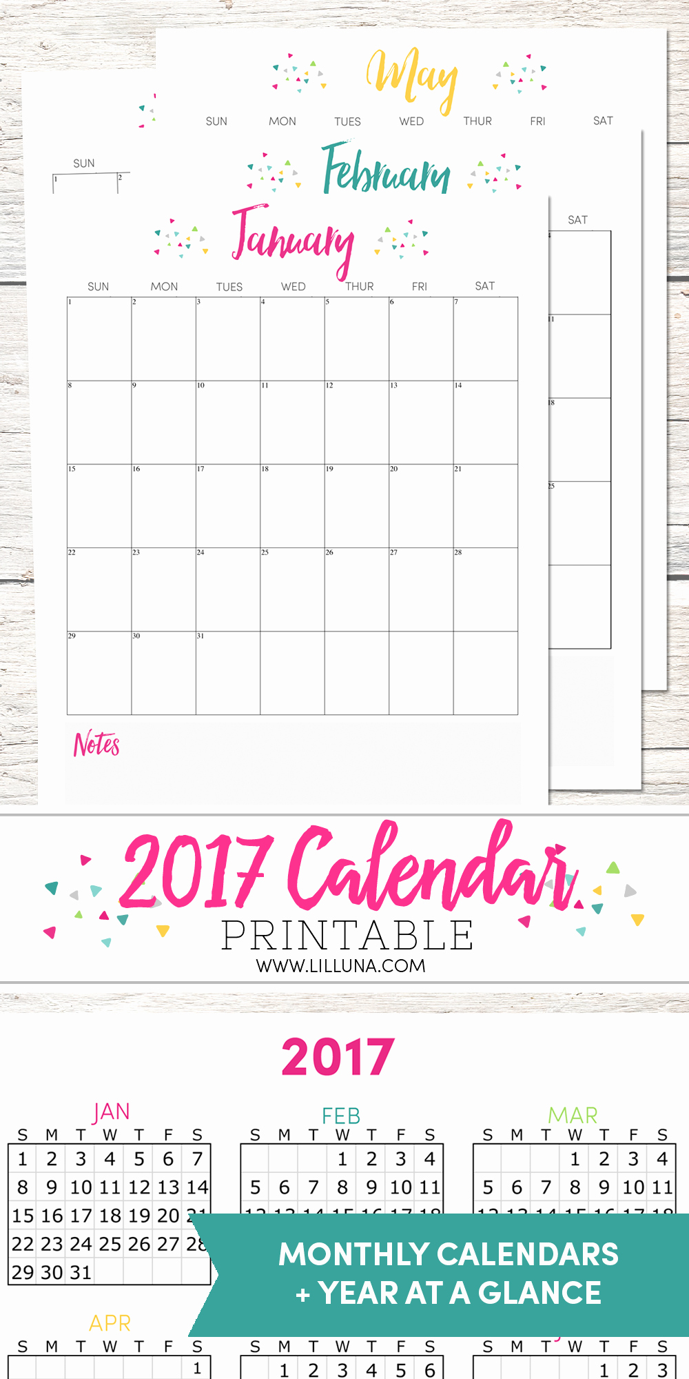 2017 Calendar Template with Notes New Free 2017 Calendar