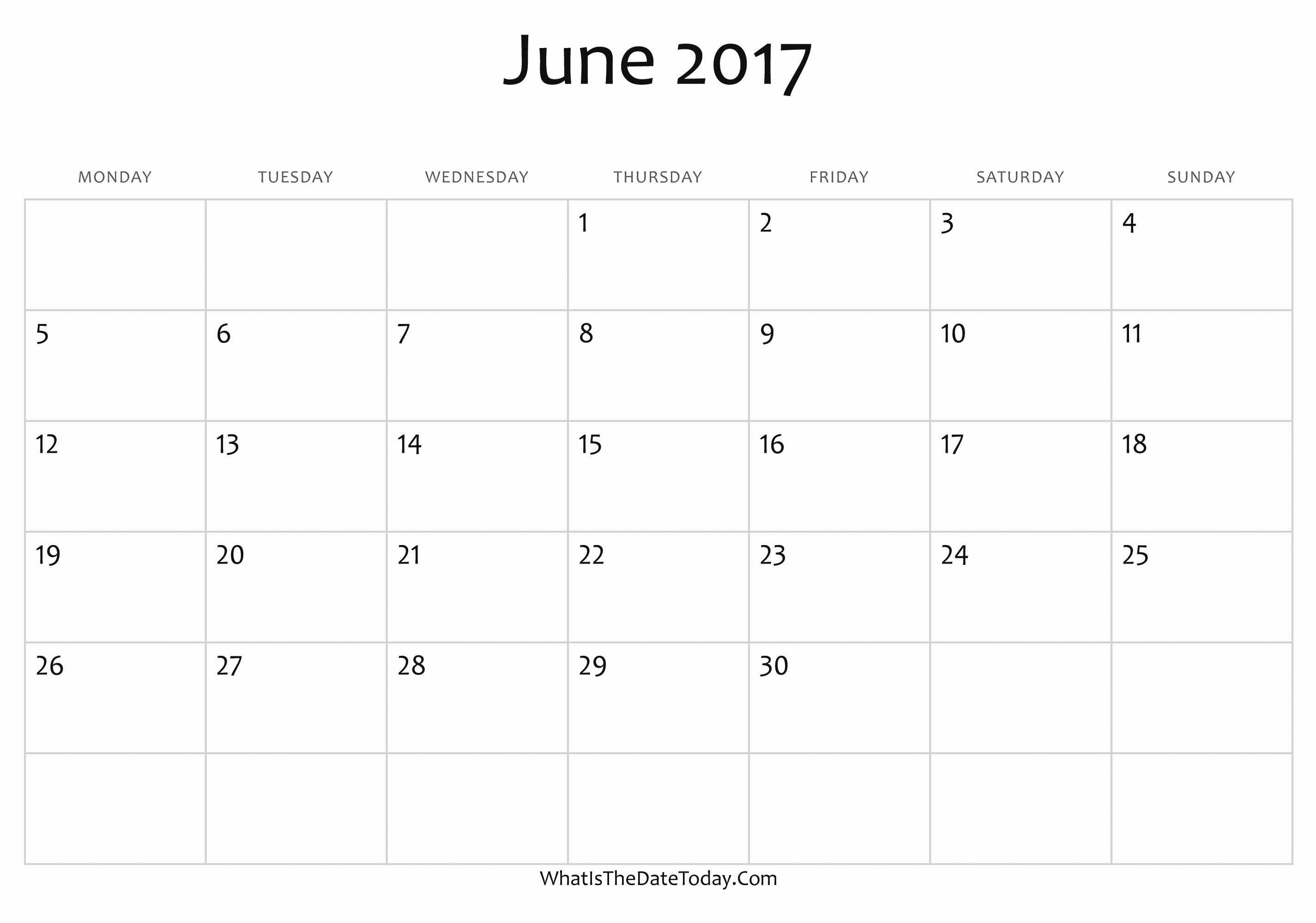 2017 Editable Calendar with Holidays Elegant Editable June 2017 Calendar with Holidays and Notes