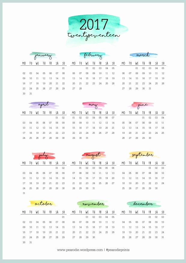 2017 Full Year Printable Calendar Fresh Best 25 2017 Yearly Calendar Printable Ideas On Pinterest