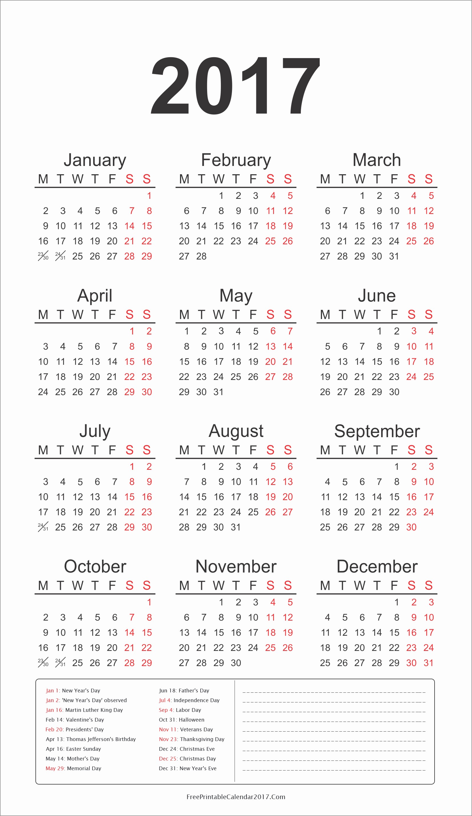 2017 Year Calendar Printable Free Beautiful Free 2017 Calendar with Holidays