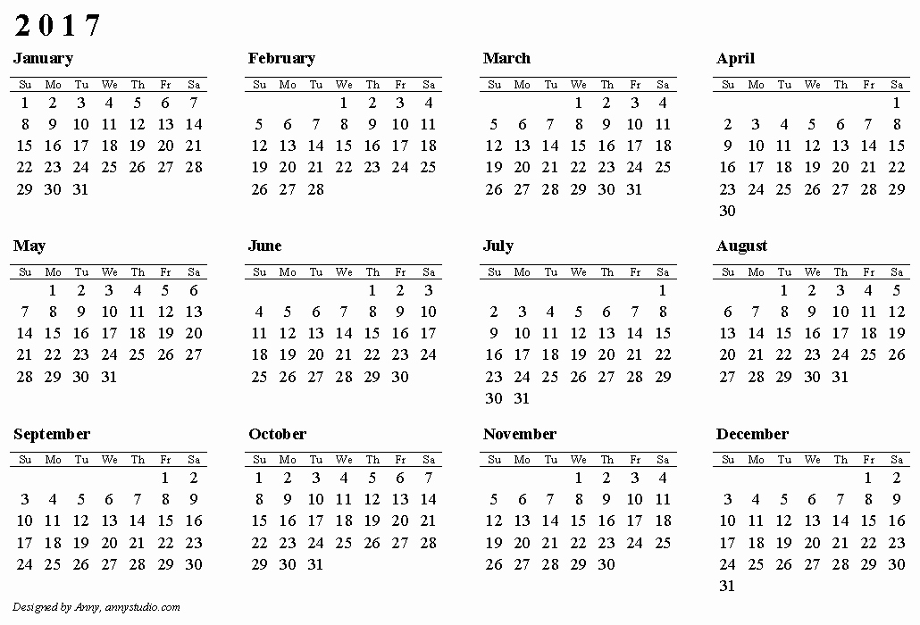 2017 Year Calendar Printable Free Luxury Free Printable Calendars and Planners 2019 2020 2021