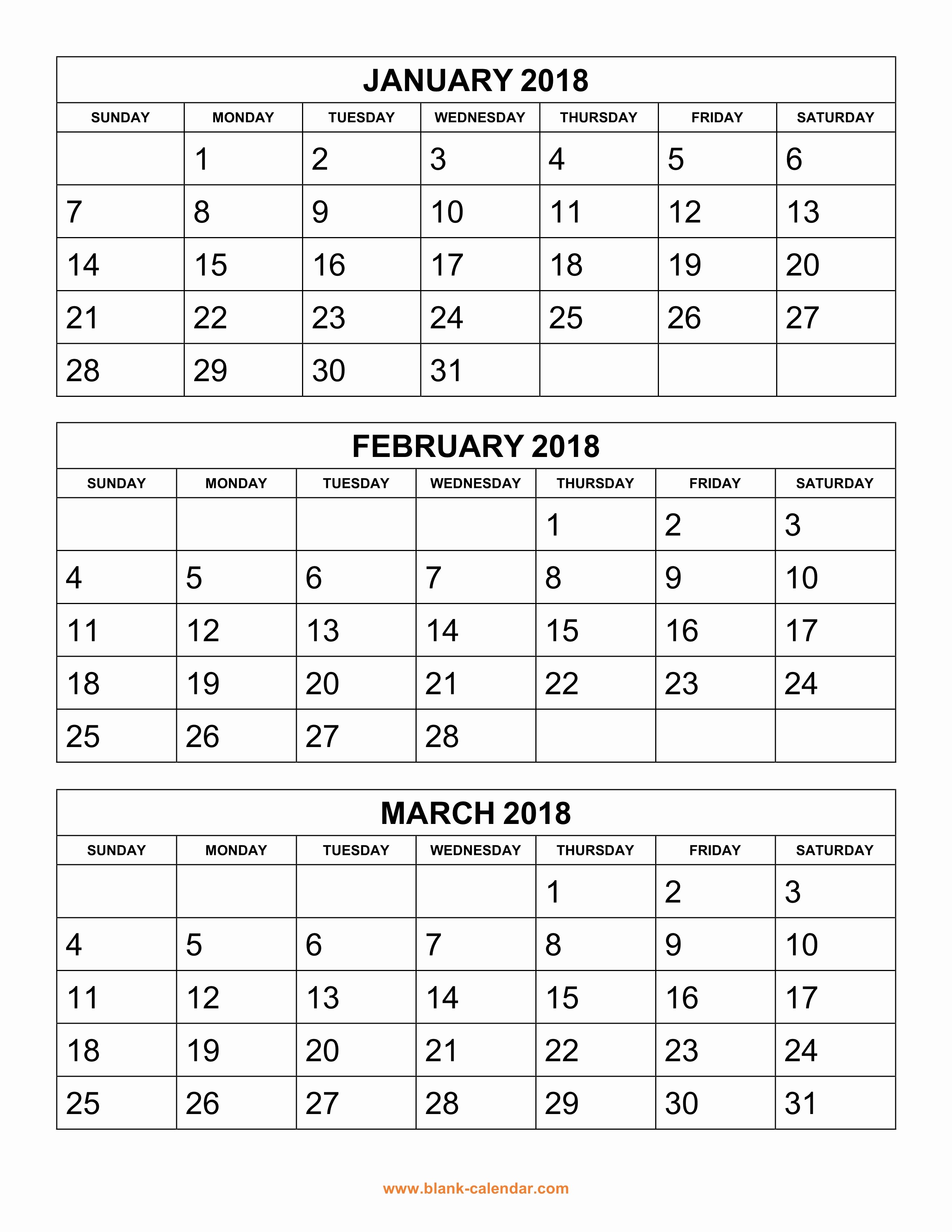 2018 Four Month Calendar Template New Free Download Printable Calendar 2018 3 Months Per Page