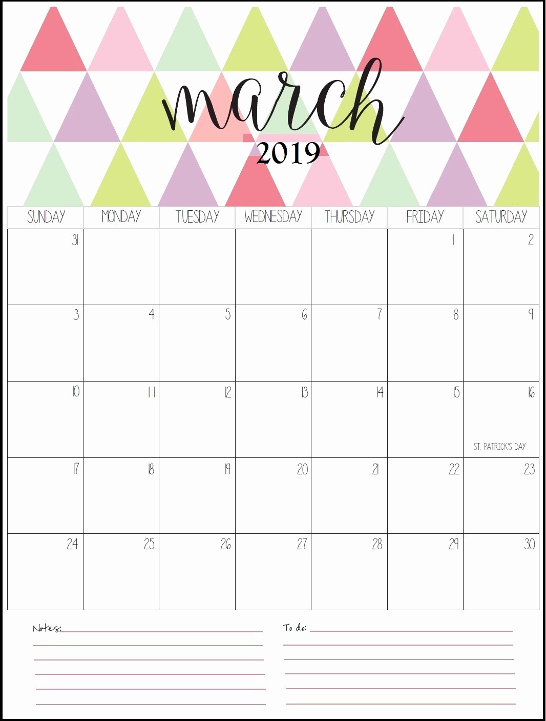 2019 Printable Calendar by Month Lovely Monthly Printable Calendar 2019
