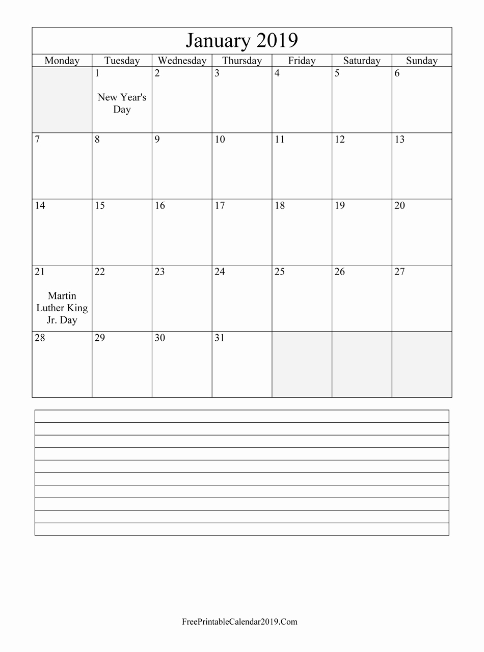 2019 Word Calendar with Holidays Unique Free Printable Calendar 2019 with Holidays In Word Excel Pdf