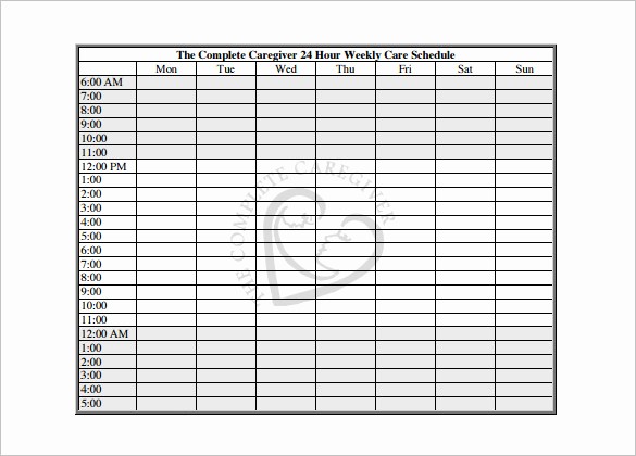 24 Hour Daily Schedule Template Elegant 22 24 Hours Schedule Templates Pdf Doc Excel