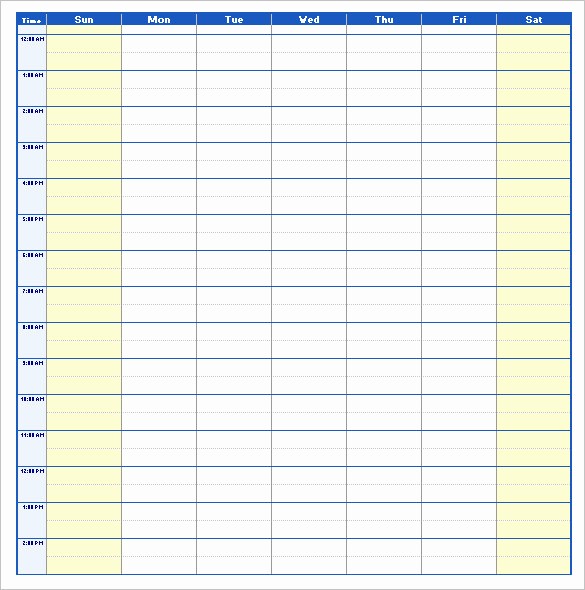 24 Hour Daily Schedule Template Luxury Calendar Template – 41 Free Printable Word Excel Pdf