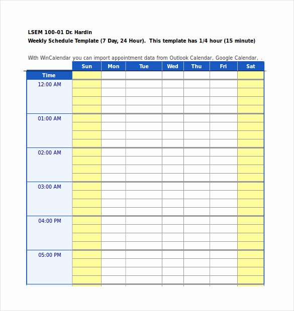24 Hour Daily Schedule Template Unique 29 Daily Planner Templates Pdf Doc