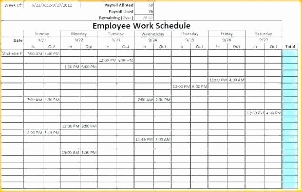 24 Hour Employee Schedule Template Elegant Hour Employee Schedule Template Hour Work Schedule