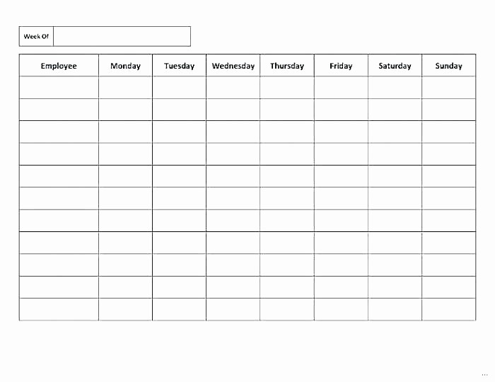 24 Hour Employee Schedule Template Lovely Weekly Work Schedule Template Daily Divine Printable