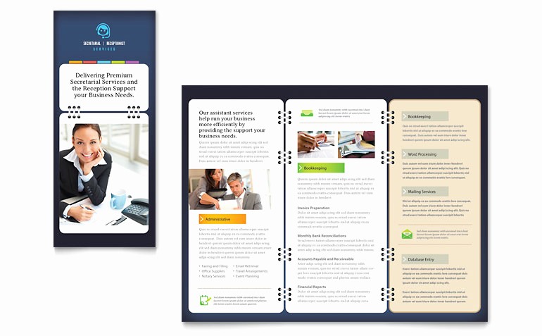 3 Fold Brochure Template Word Best Of Secretarial Services Tri Fold Brochure Template Word