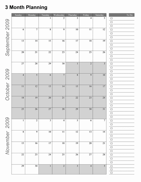 3 Month Blank Calendar Template Luxury Best S Of 3 Month Planner Template 3 Month Calendar