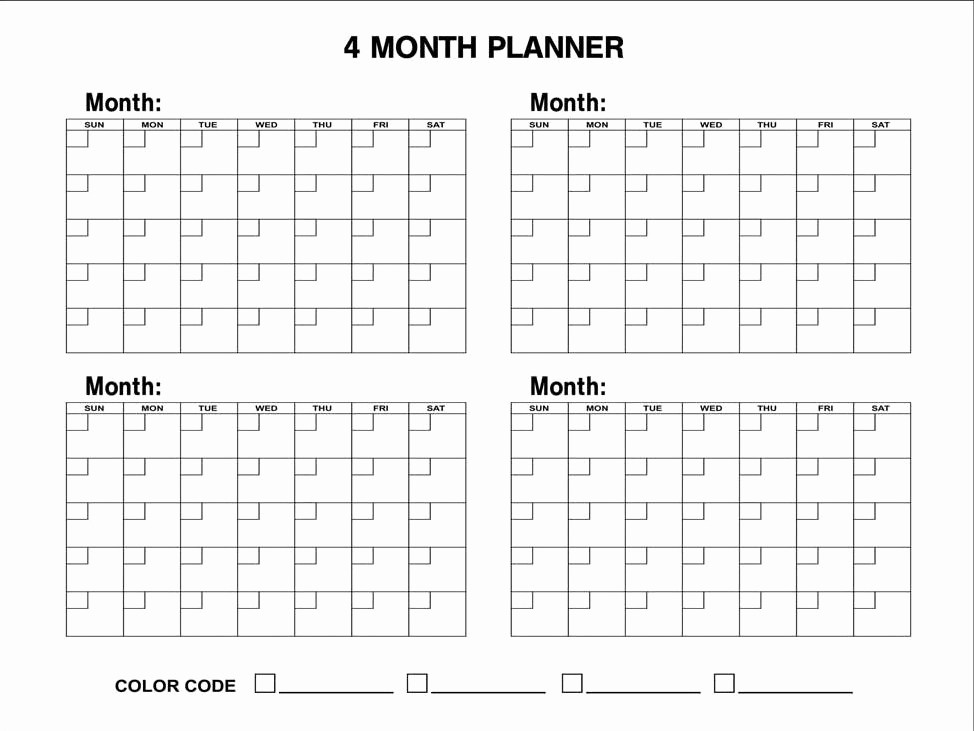 3 Month Calendar 2016 Template Luxury 6 Best Of Printable 2016 Calendar 4 Month Per Page
