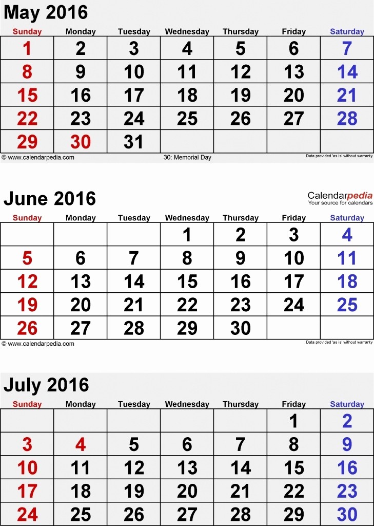 3 Month Calendar Printable 2016 Best Of Template Trove 3 Month Calendar