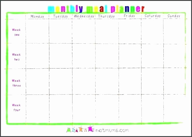 30 Day Calendar Template Word Unique Meal Plan Calendar Template Unique Planning Ideas for