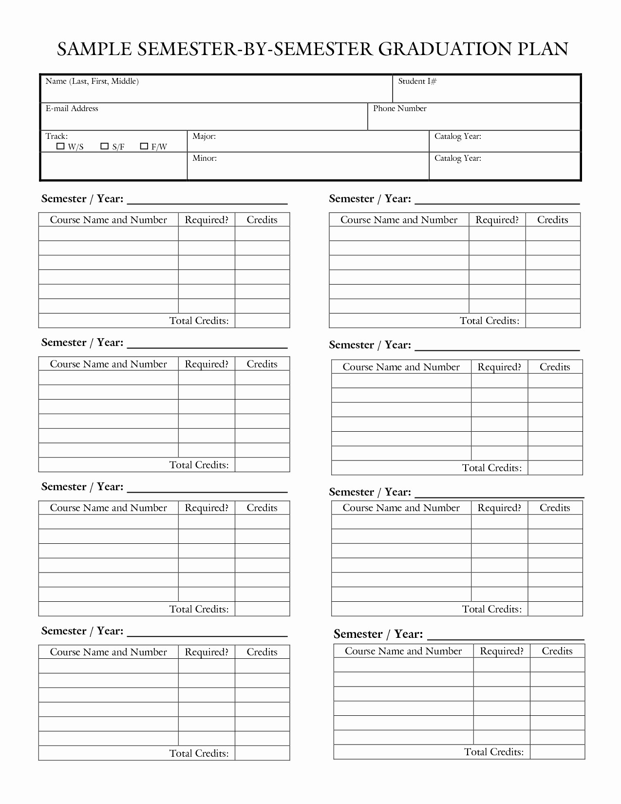 4 Year Degree Plan Template Elegant College Semester Planner Free Business Template – Plan Bee